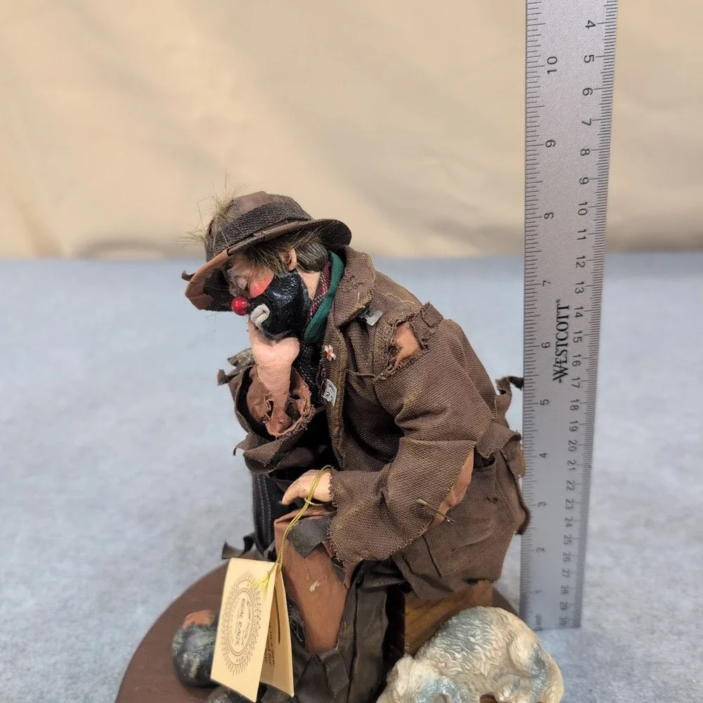 Emmett Kelly Jr., Real Rags "The Thinker 2" Collection Clown Figurine Limited Ed - Picture 5 of 6